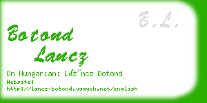 botond lancz business card